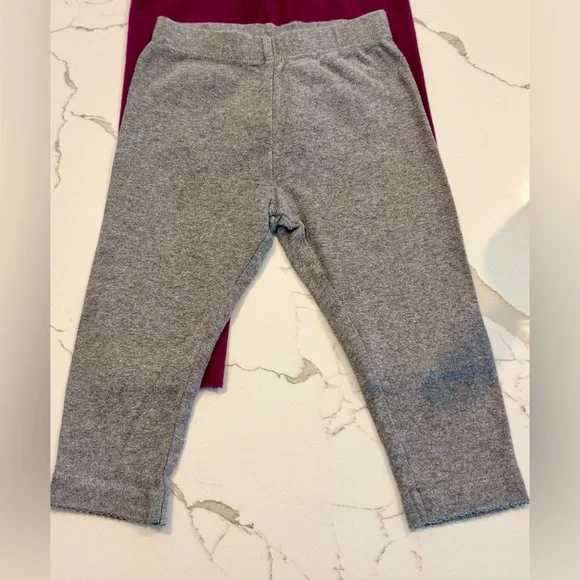 Carter's Olive and Blue Heart Leggings - Picture 6 of 12